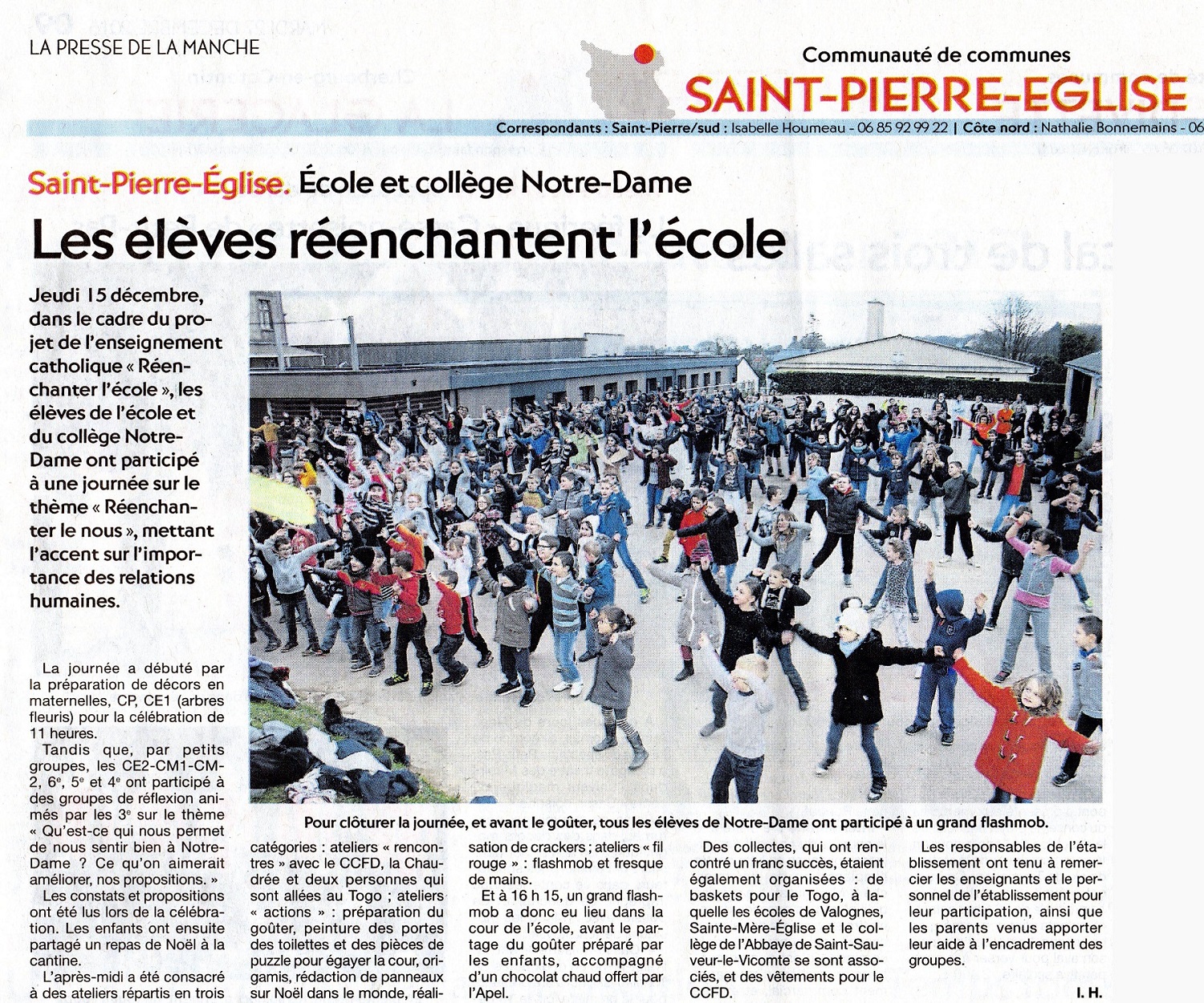 article La presse Temps fort du 15 dec 2