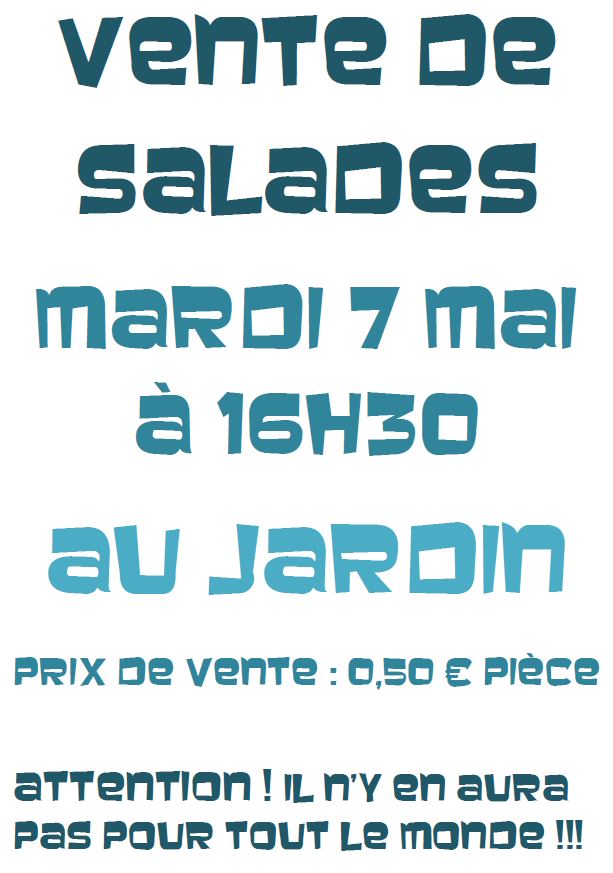 Vente de salades